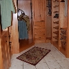 Natural cherry custom closets, situated from floor to ceiling, built out of 3/4" plywood and cherry hard wood.

